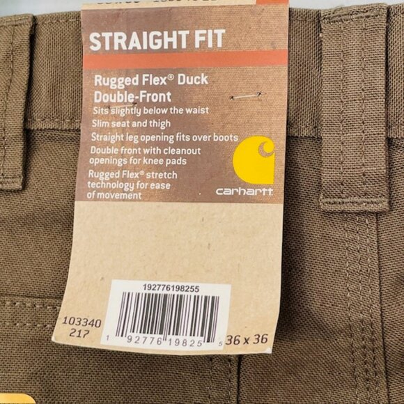 Carhartt Rugged Flex® Straight Fit Duck Double-Front Utility Pants 36 Tall NWT - Picture 5 of 11